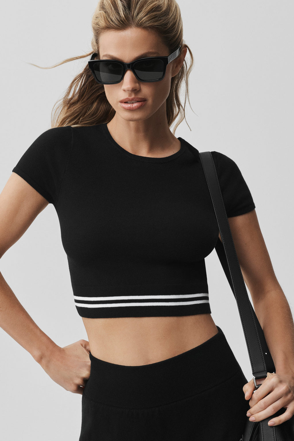 Scholar Knit My Serve Short Sleeve - Black/White