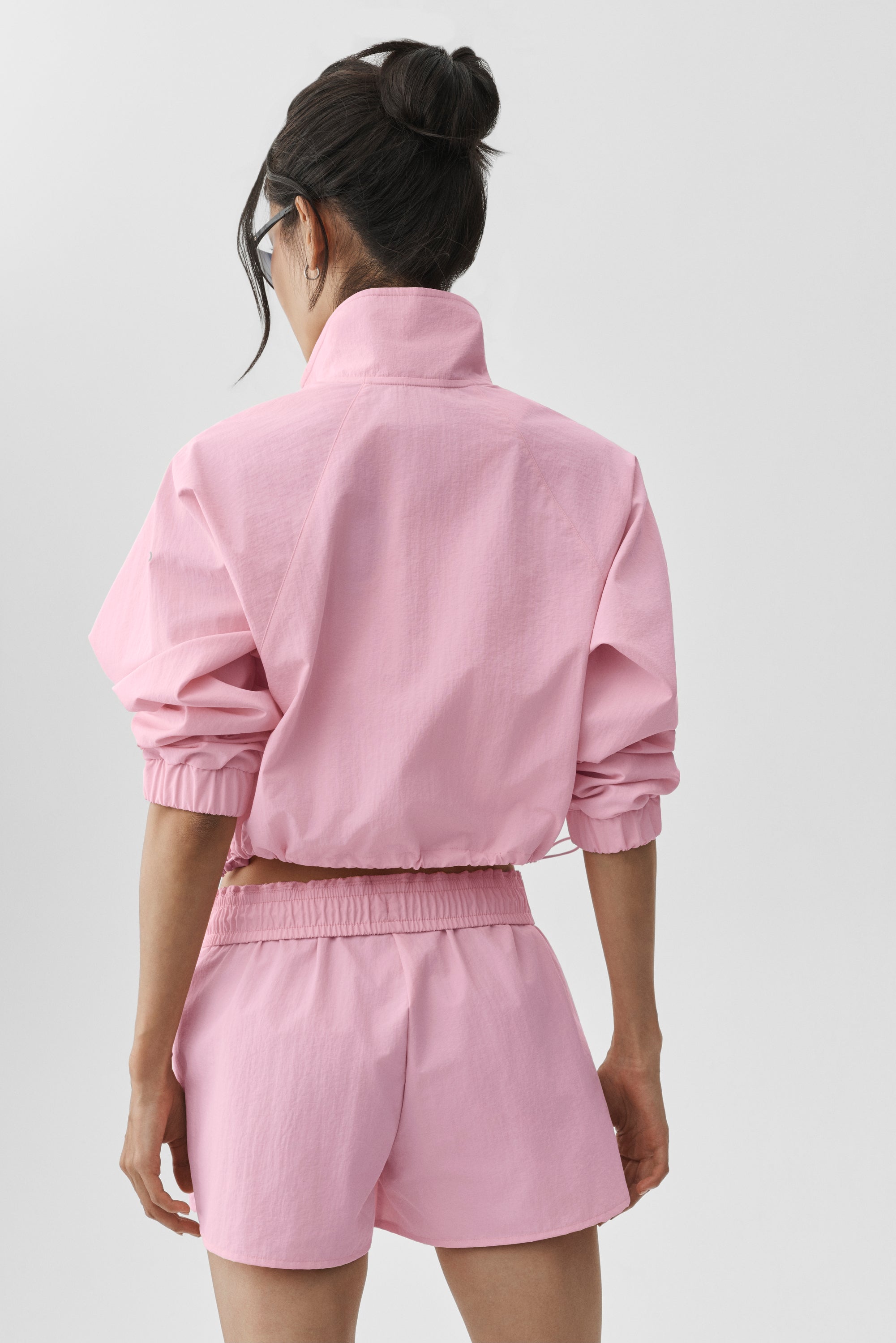 Cropped 1/4 Zip Alumni Pullover - Pink Marshmallow