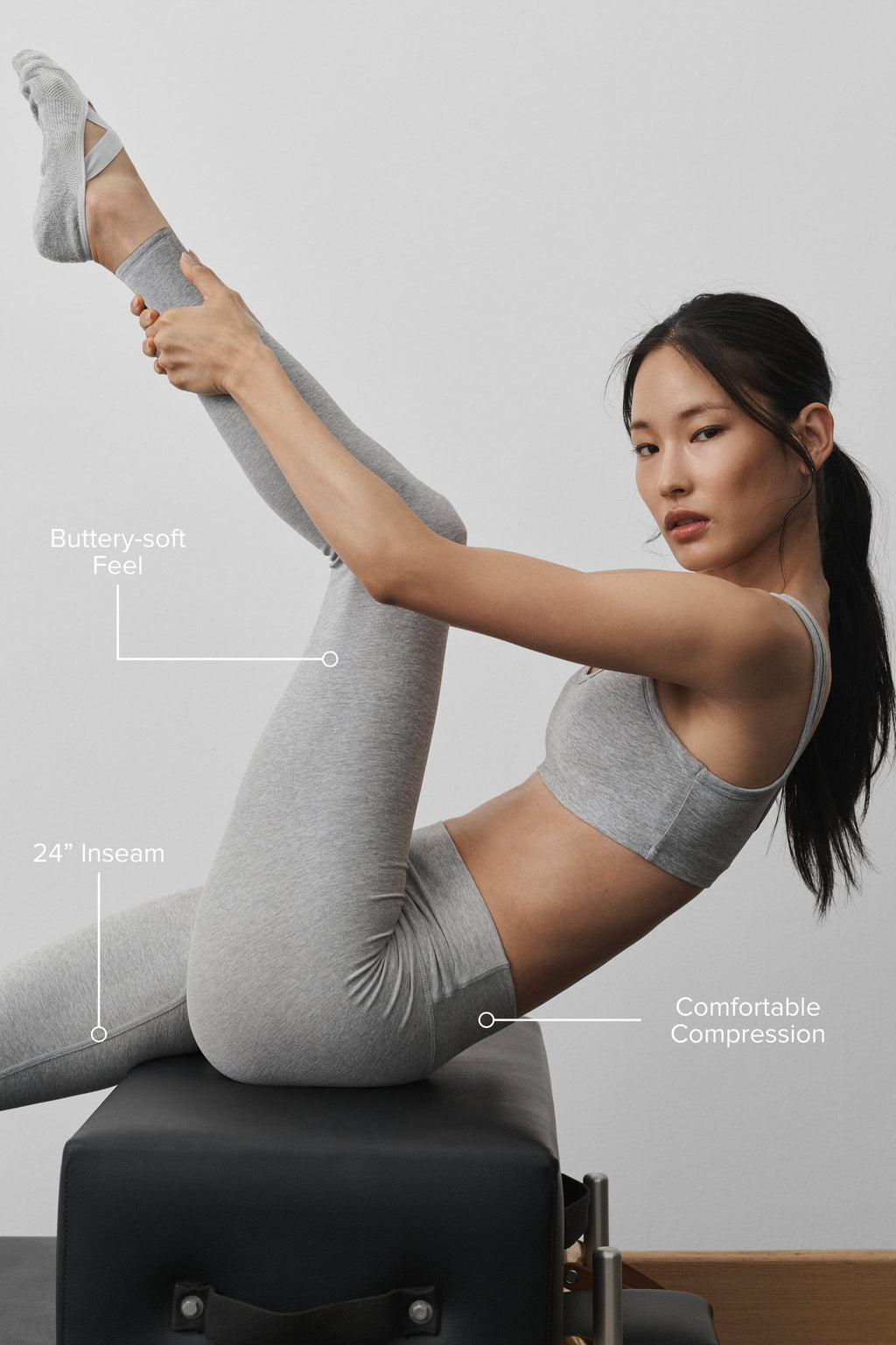 Alosoft High-Waist 7/8 Highlight Legging - Vintage Athletic Heather