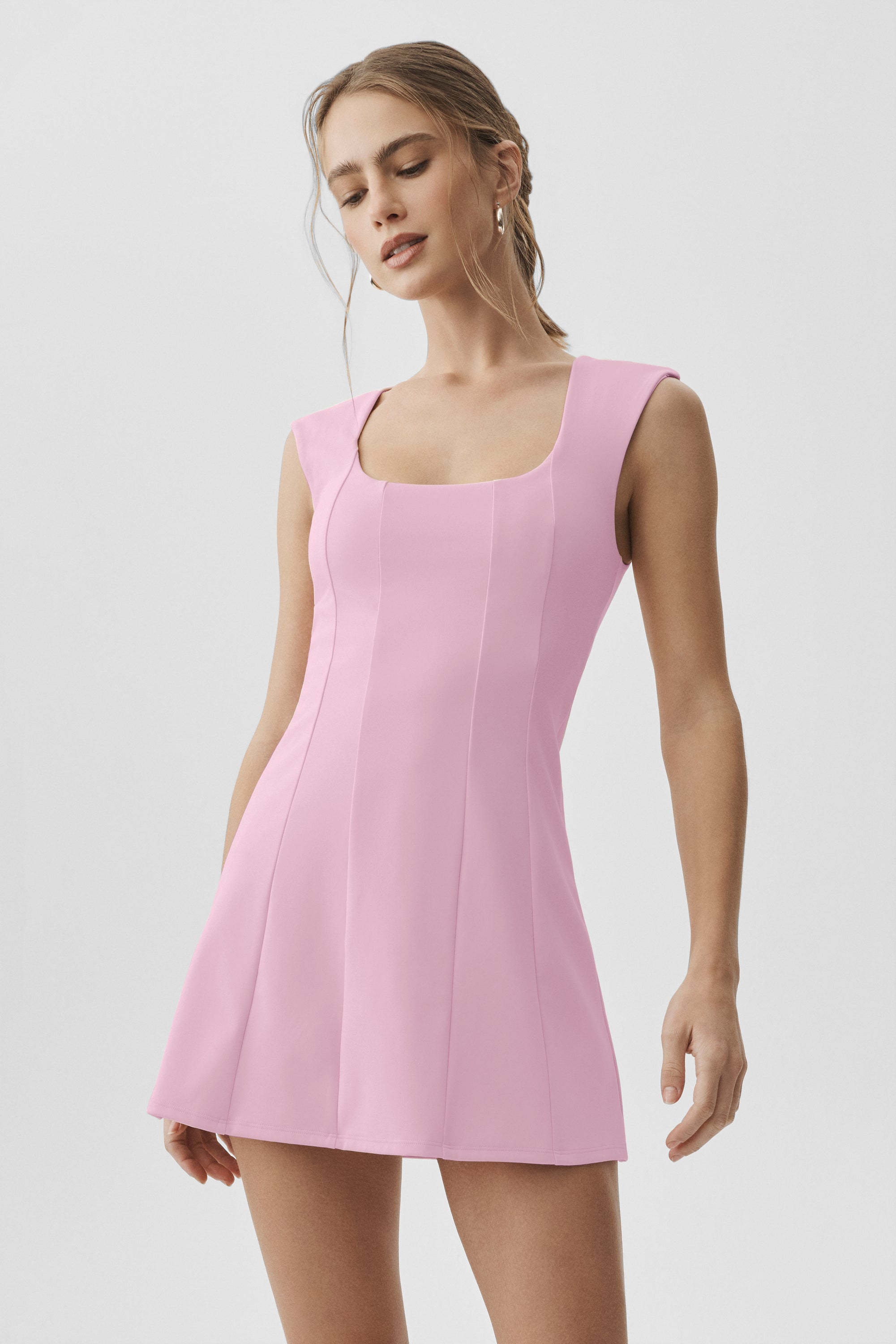 ALO Softsculpt Desire Tennis Dress - Pink Marshmallow